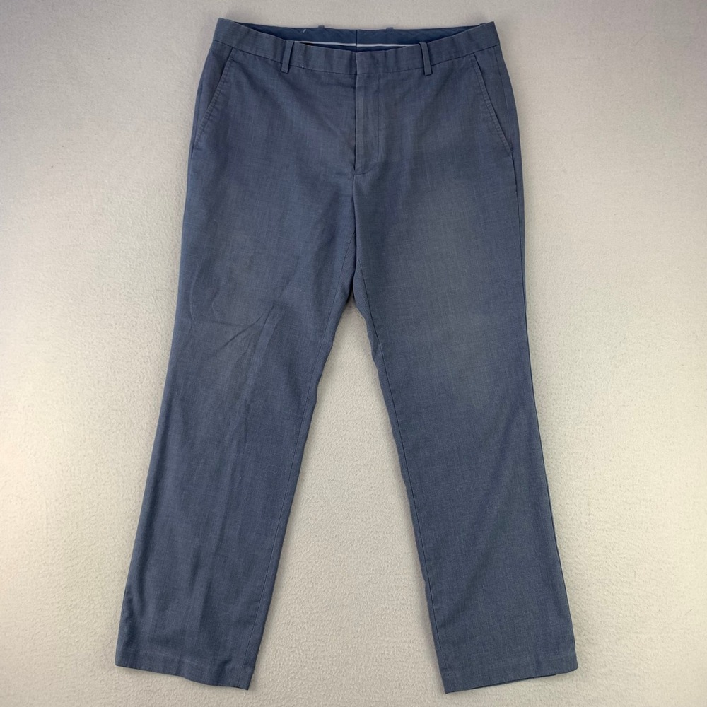 INC Dress Pants Pants Men 32x30 Blue Navy Flat Front Chinos Workwear Business